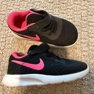 Nike Kids Black and Pink Athletic Sneakers